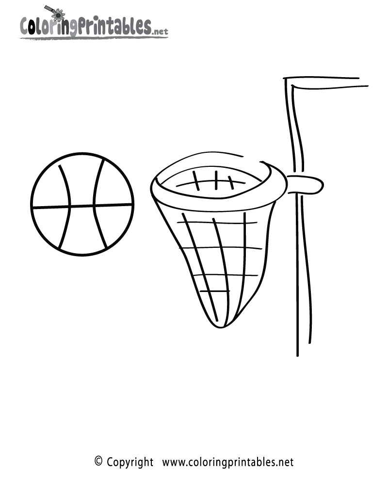 Basketball Net Coloring Page - A Free Sports Coloring Printable