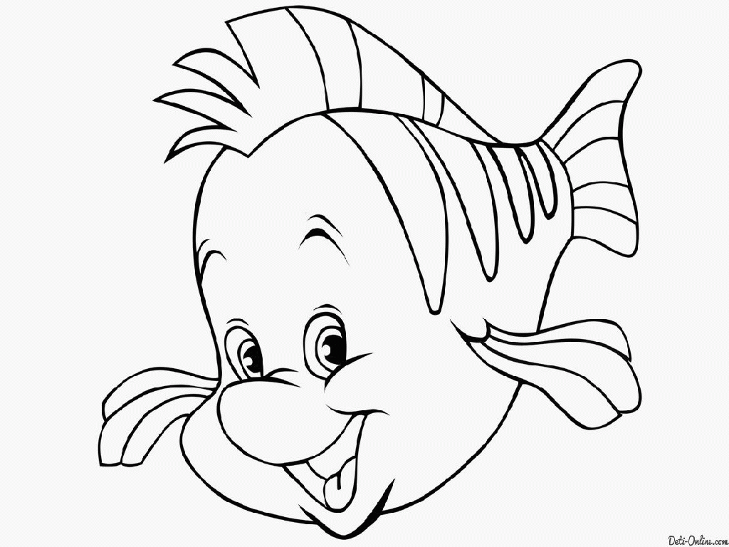 flounder from little mermaid coloring pages | Best Coloring Page Site