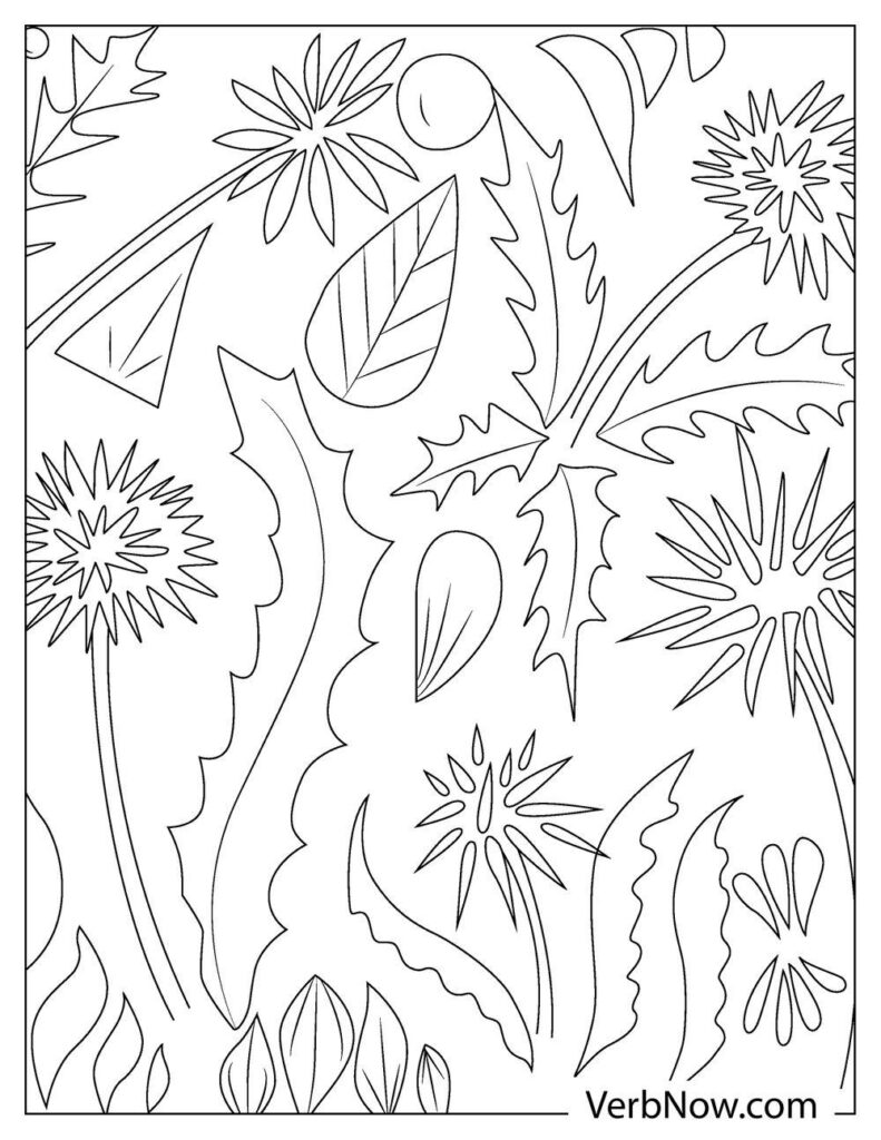 Free LEAVES Coloring Pages & Book for Download (Printable PDF) - VerbNow