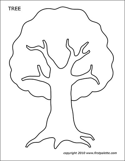 Tree Templates | Free Printable Templates & Coloring Pages |  FirstPalette.com