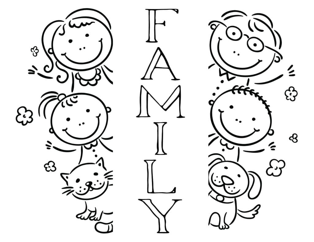 Free Printable Happy Family Coloring Pages For Kids