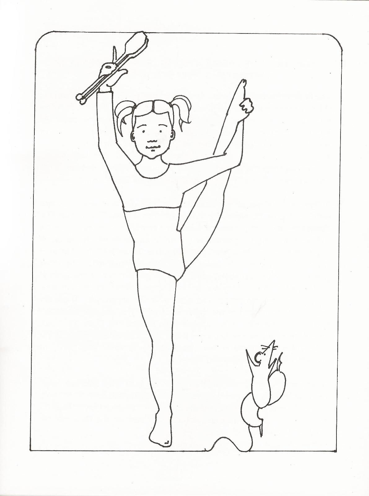Related Gymnastics Coloring Pages item-7165, Gymnastics Coloring ...