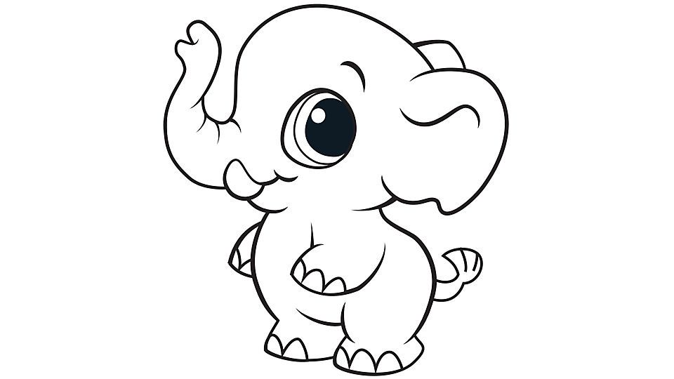 Elephant Coloring Pages For Kids (18 Pictures) - Colorine.net | 20041