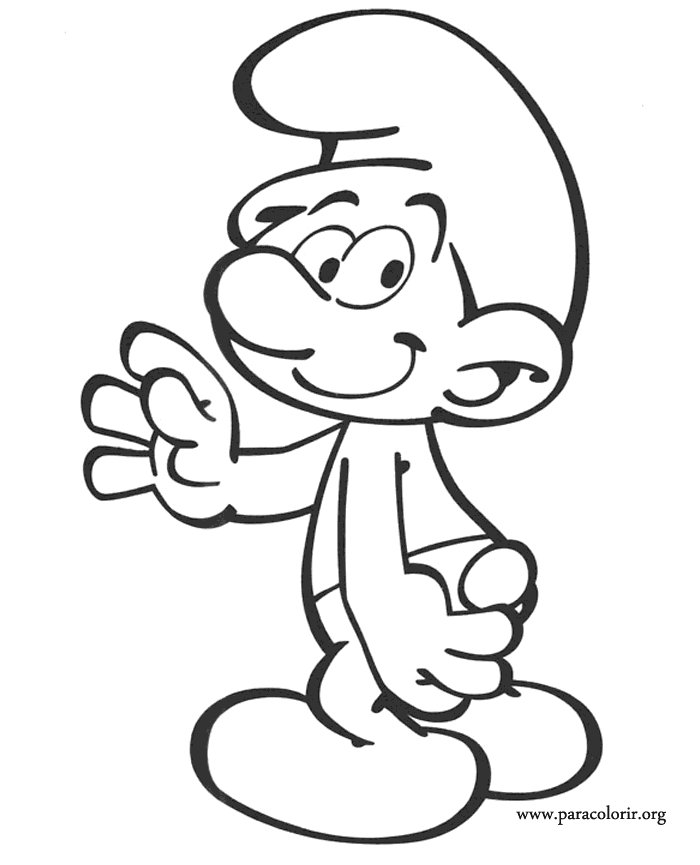 A beautiful coloring page of Clumsy Smurf! He's the hero of the ...