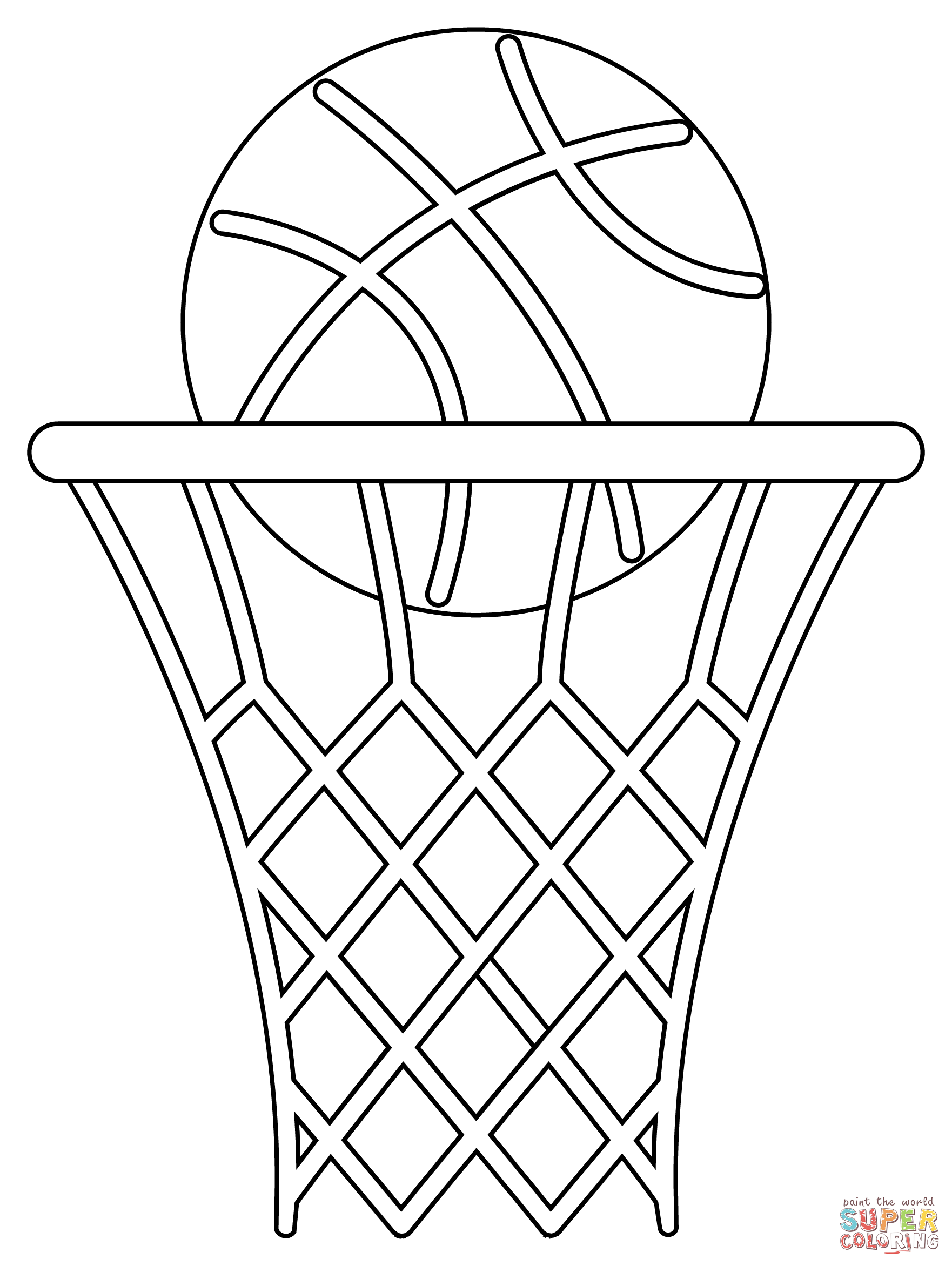 Basketball Rim coloring page | Free ...