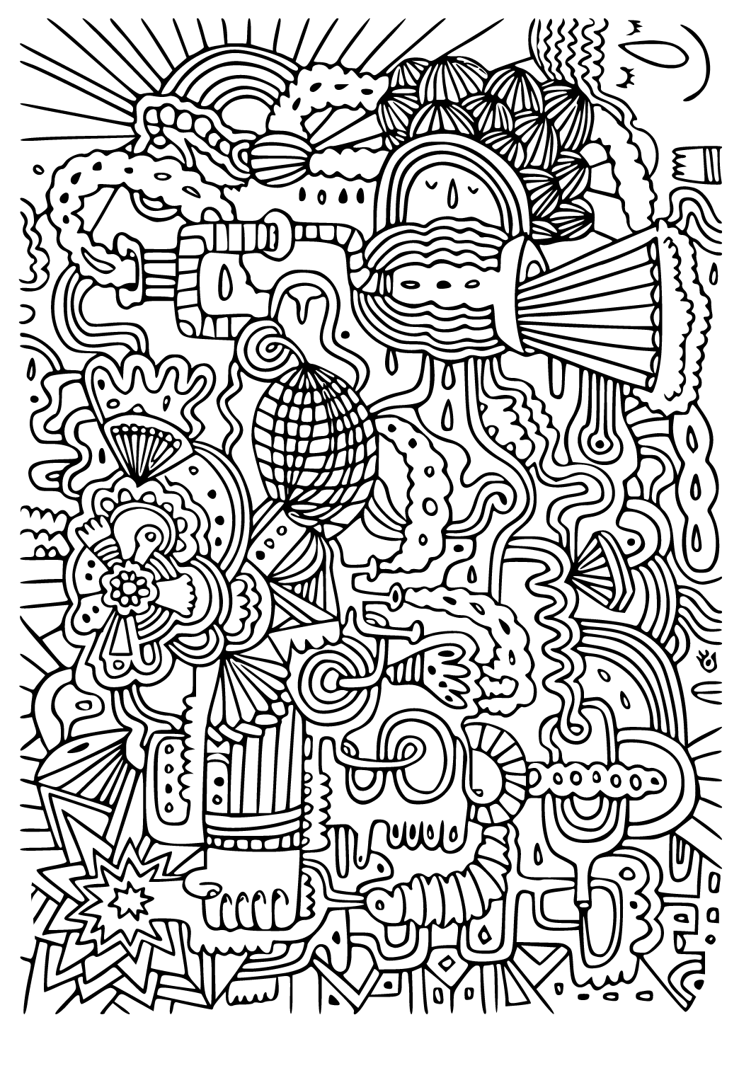 Free Printable Difficult Pattern Coloring Page, Sheet and Picture for  Adults and Kids (Girls and Boys) - Babeled.com