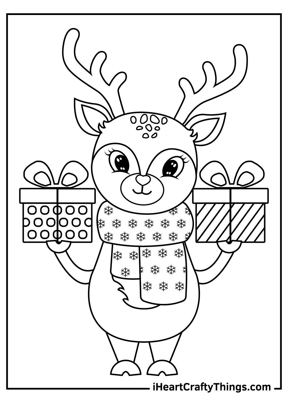 Christmas Reindeers Coloring Pages (Updated 2022)