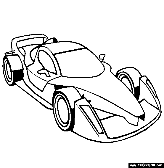 Supercars and Prototype Cars Online Coloring Pages