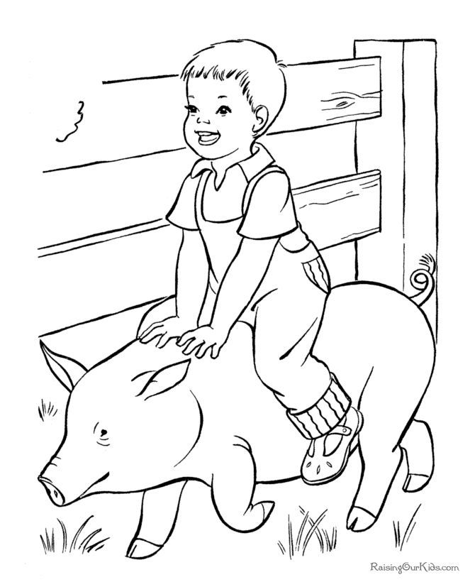 Farm coloring pages | Preschool Fun | Pinterest | Farm Coloring ...