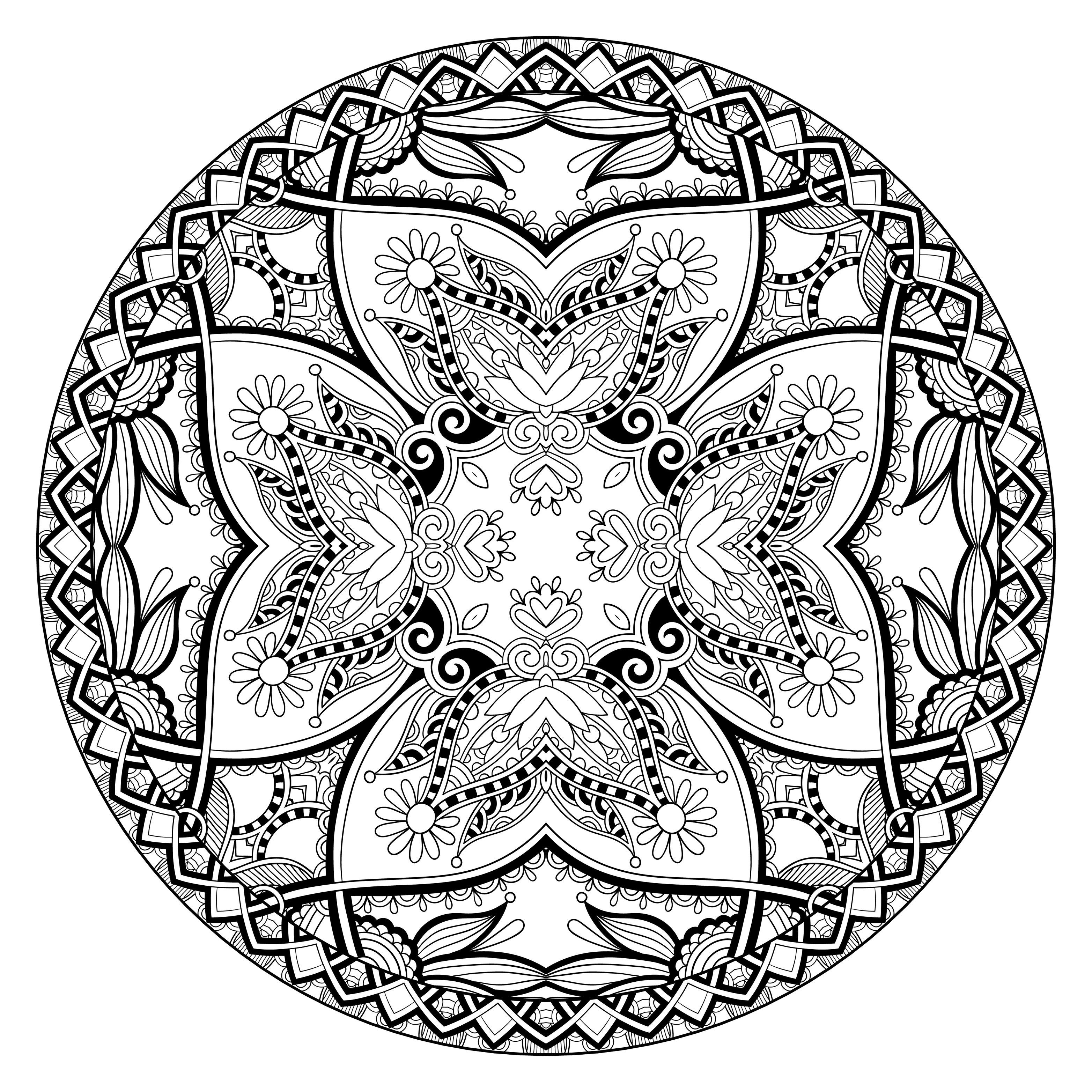 Free Difficult Mandala Coloring Pages - High Quality Coloring Pages