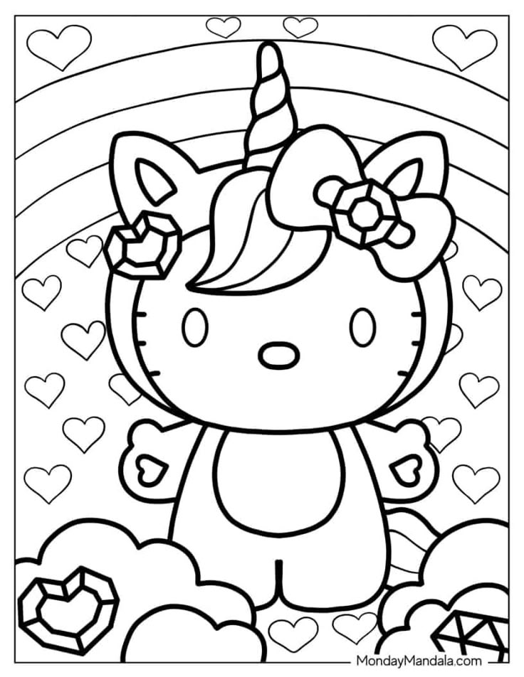 68 Hello Kitty Coloring Pages (Free PDF Printables)