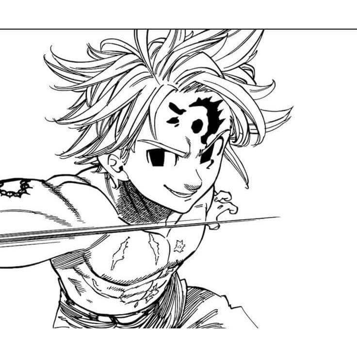 meliodas majin mod Coloring Page - Anime Coloring Pages