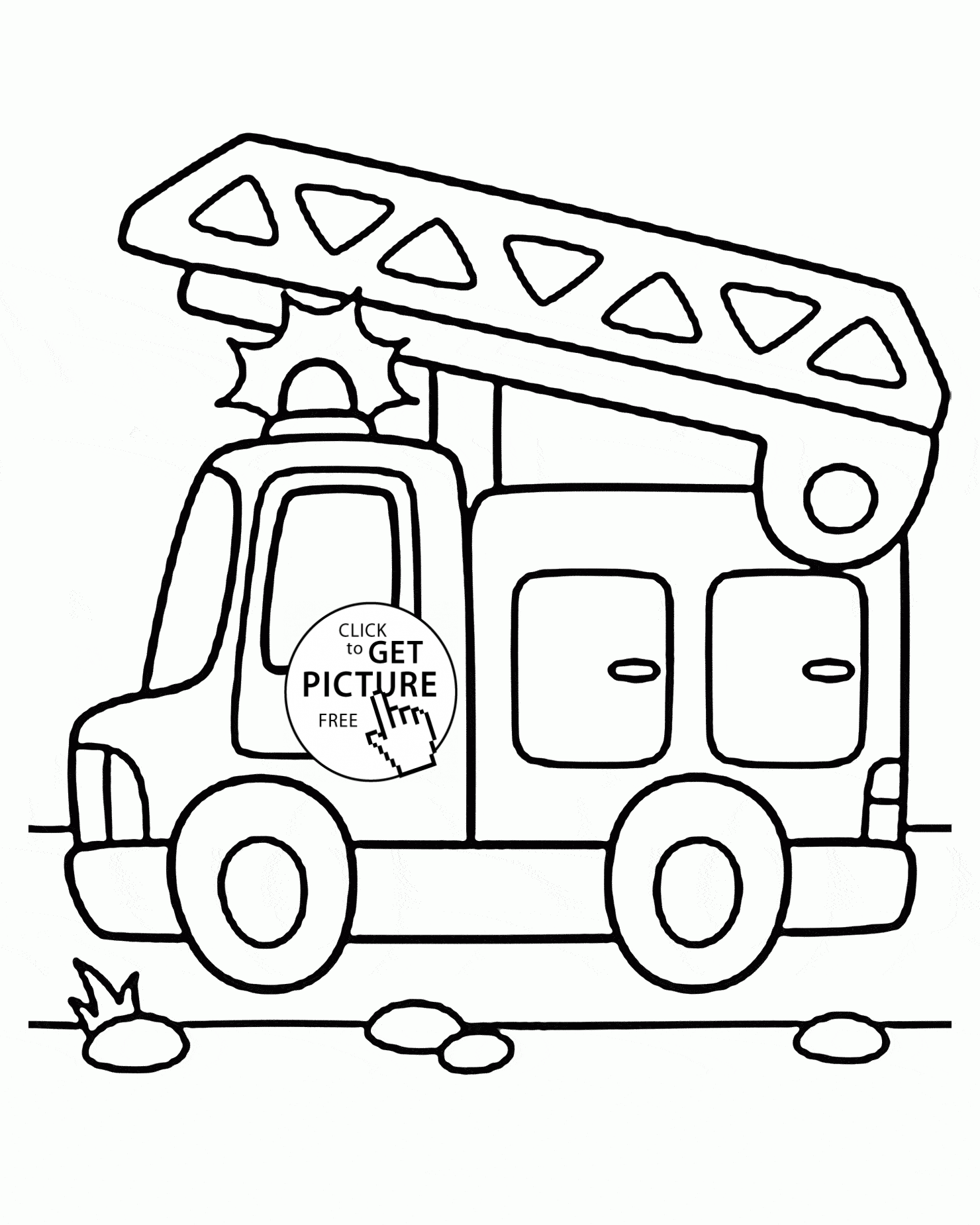 Cartoon Fire Truck coloring page for preschoolers, transportation coloring  pages prin… | Firetruck coloring page, Truck coloring pages, Monster truck coloring  pages