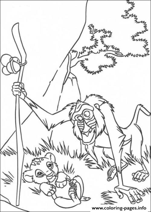 Rafiki And Simba 5e8b Coloring Pages Printable