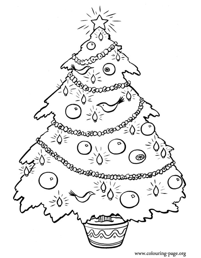Spectacular Christmas Tree Ornament Coloring Pages - Christmas Moment