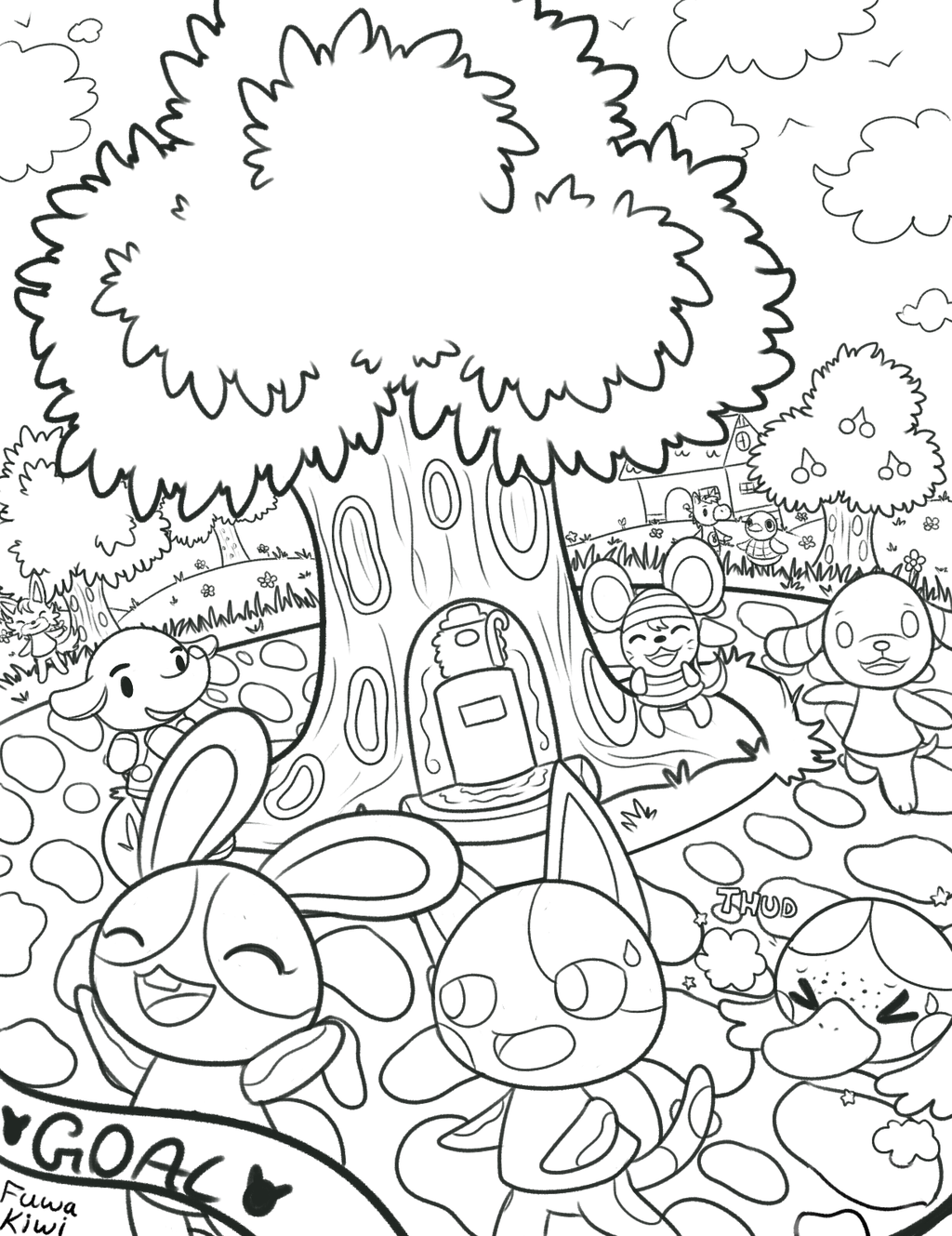 Animal Crossing - Coloring Pages for Kids and for Adults