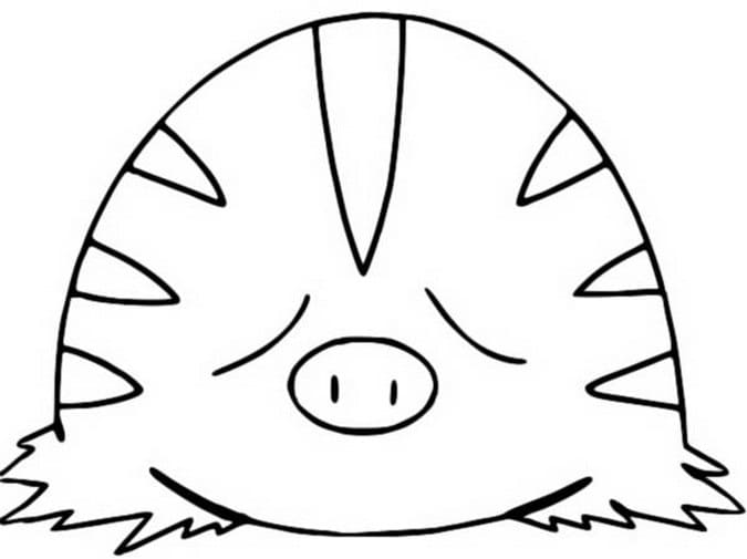 Swinub Gen 2 Pokemon Coloring Page - Free Printable Coloring Pages for Kids