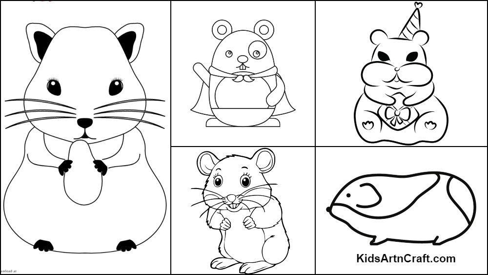 Hamster Coloring Pages For Kids – Free Printables - Kids Art & Craft