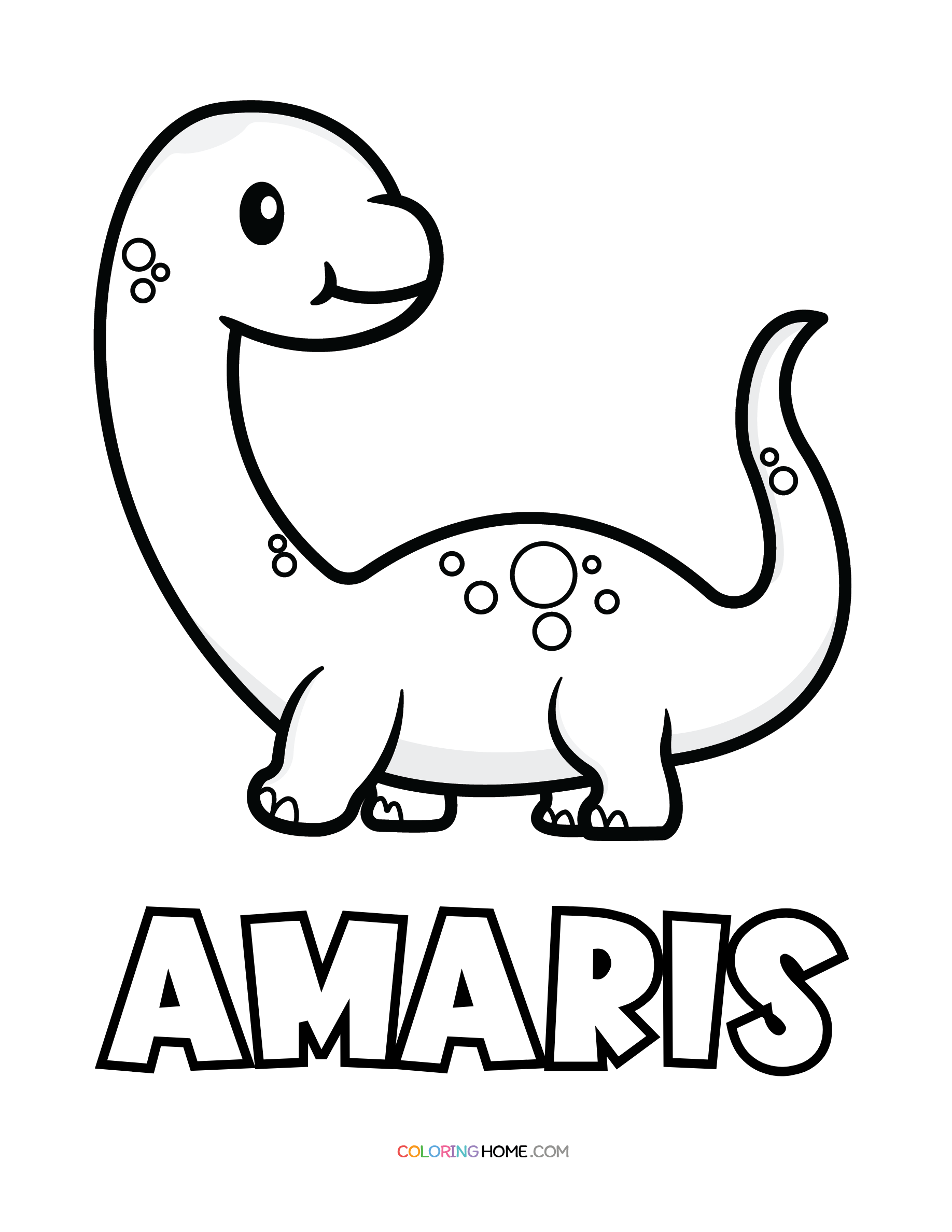 Amaris dinosaur coloring page