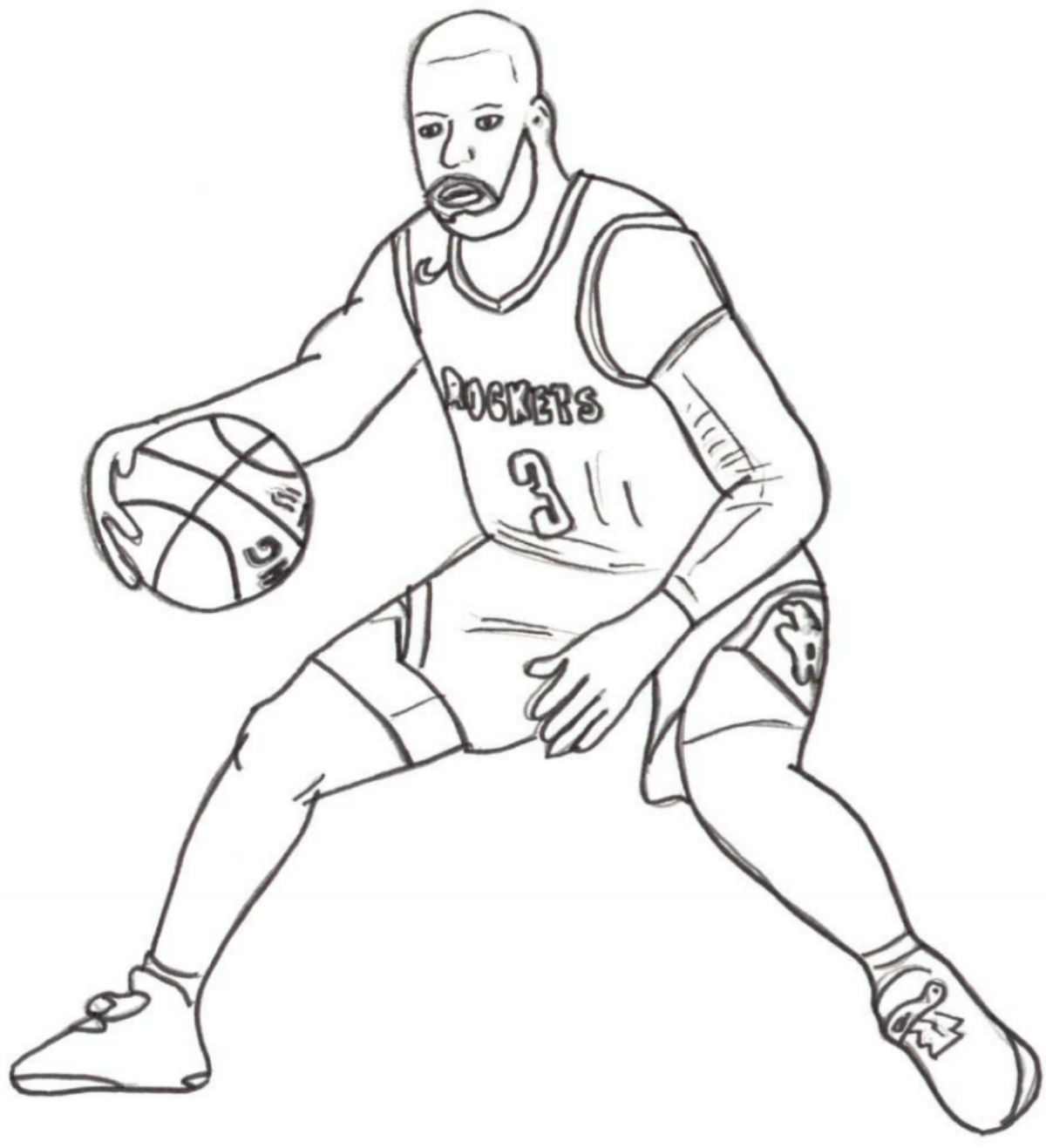 Chris Paul Coloring Sheet – Sports Gear ...