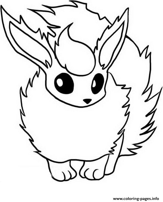 Flareon Eevee Evolutions Coloring Pages Printable
