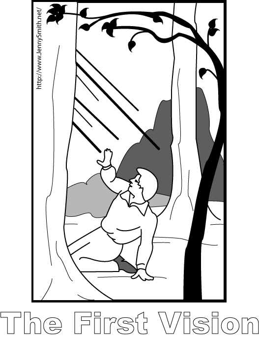 Mormon Share } First Vision - Coloring Sheet