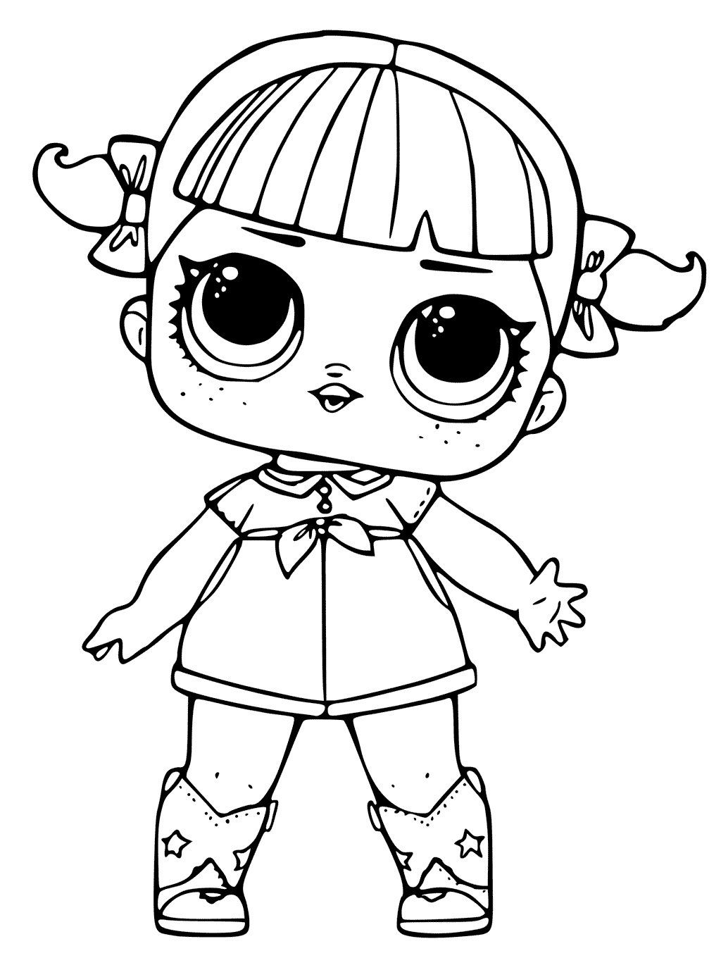 Coloring Pages of LOL Surprise Dolls. 80 Pieces of Black and White ...