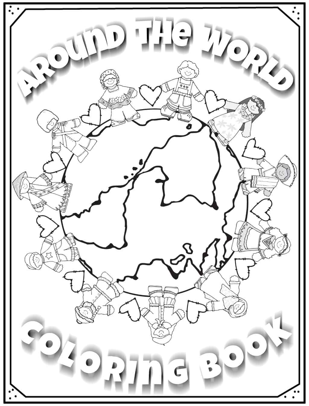 Read, Color & Learn Country Coloring Pages