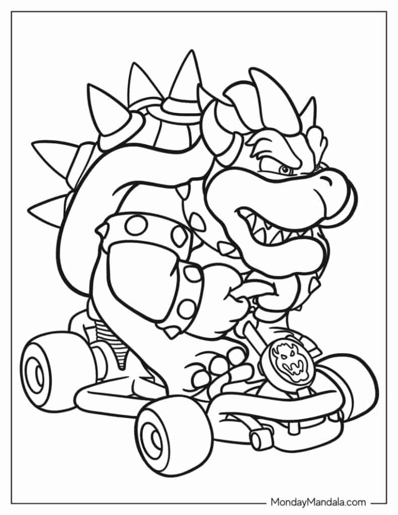 34 Mario Kart Coloring Pages (Free PDF Printables)