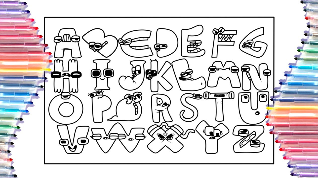 Alphabet Lore Coloring Pages - Coloring Nation