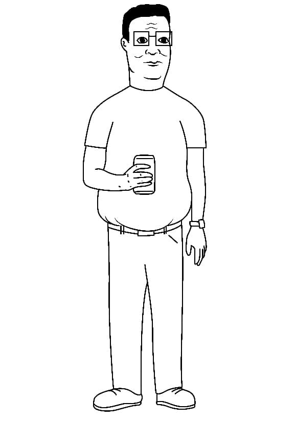 Hank Hill from King of the Hill Coloring Page - Free Printable Coloring  Pages for Kids