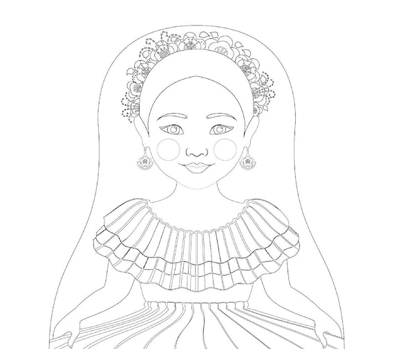 Colombian coloring sheet printable file traditional folk - Etsy México