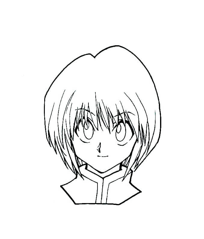 kurapika face Coloring Page - Anime Coloring Pages