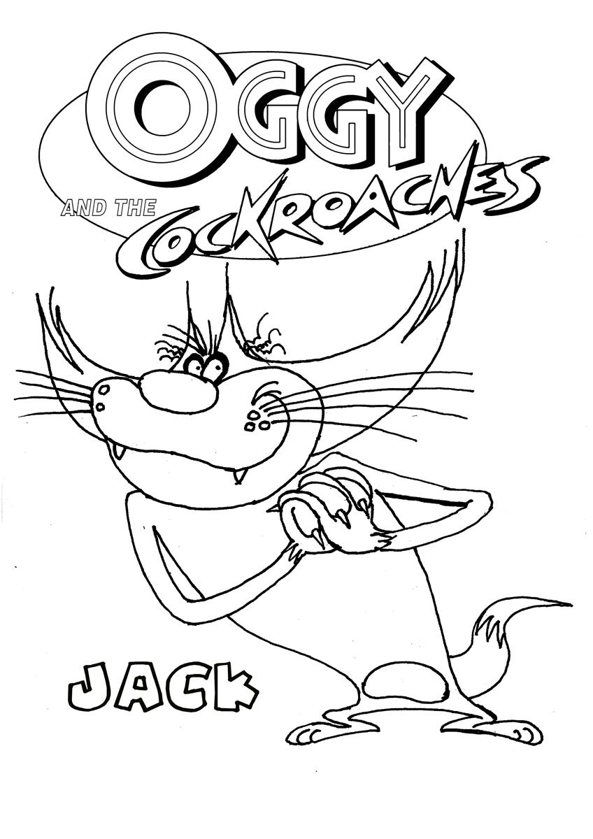 Oggy And Cockroaches Coloring Page Coloring Page - Coloring Nation