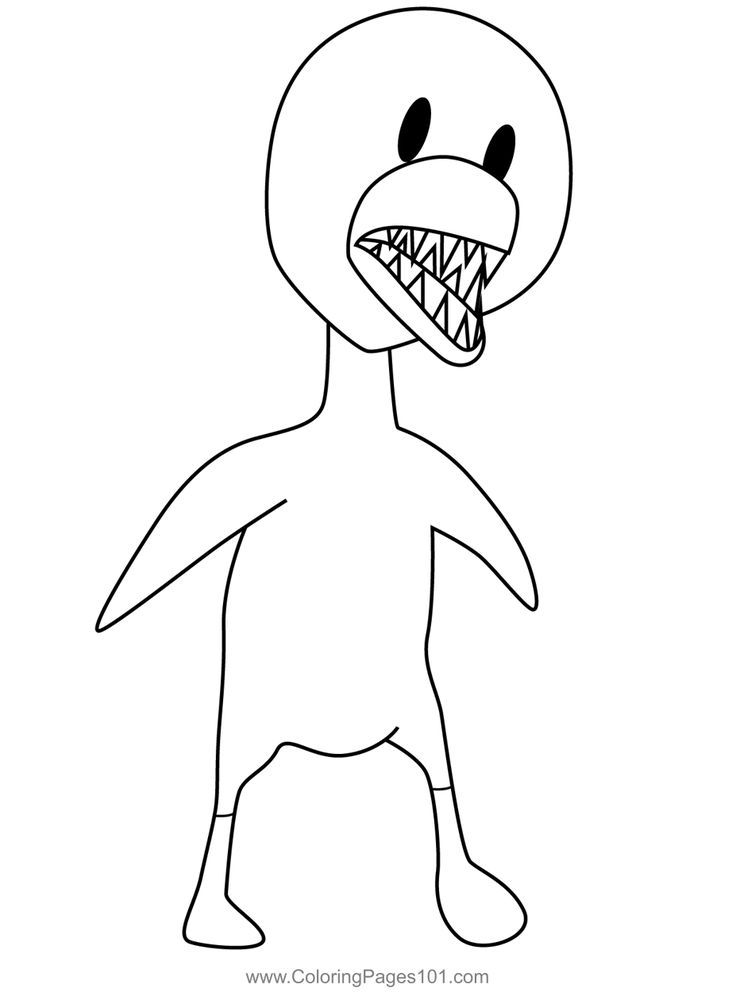 Yellow Rainbow Friends Roblox Coloring Page