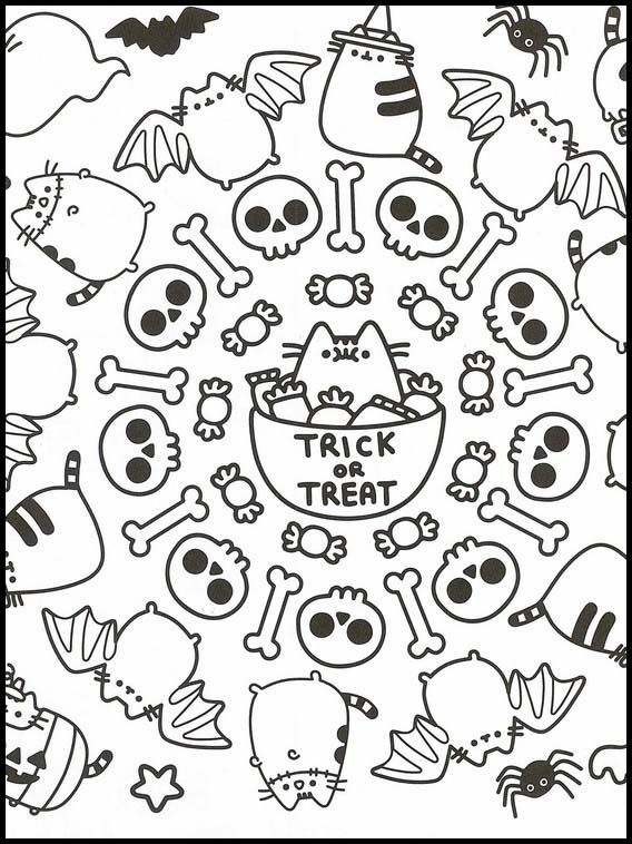 Pusheen 65 Printable coloring pages for ...