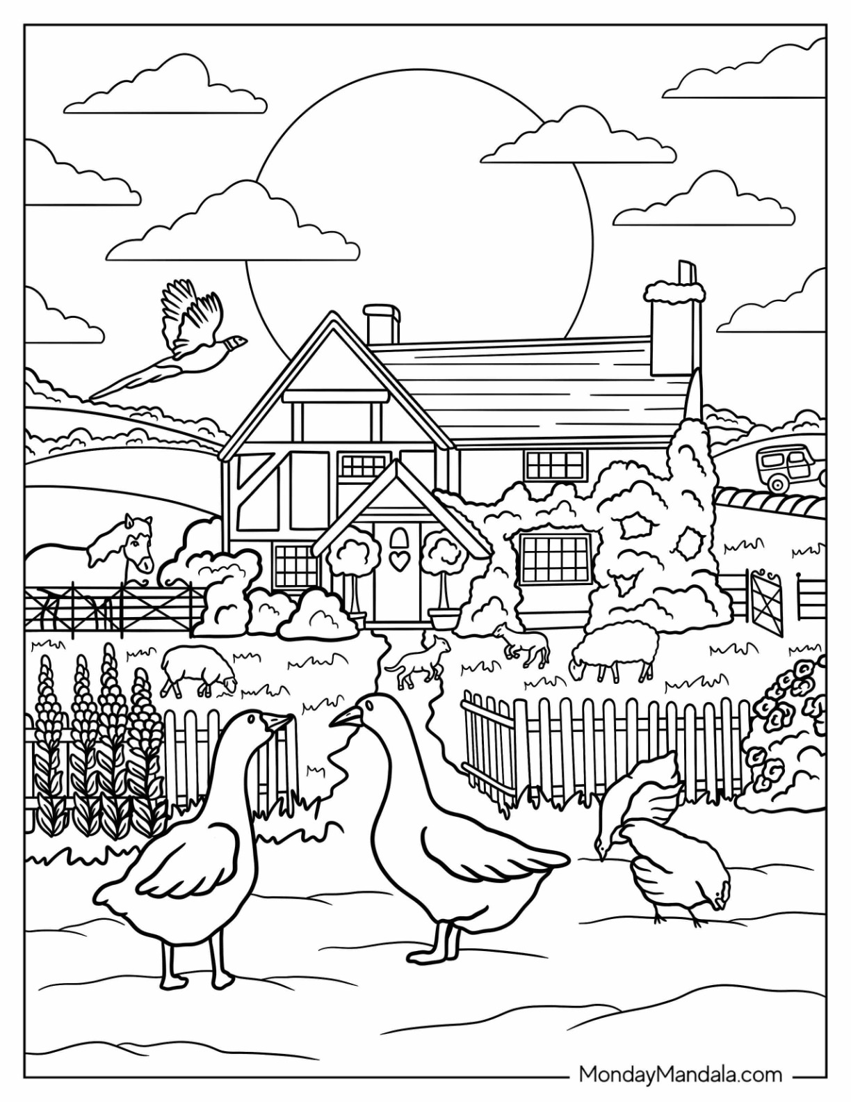 20 Cottagecore Coloring Pages (Free PDF ...