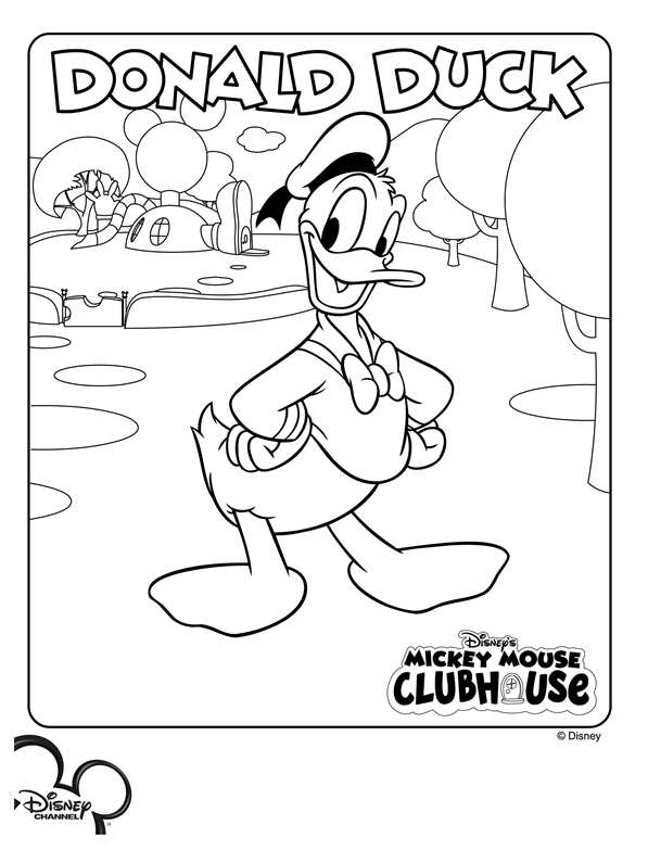 Coloring page Mickey Mouse Clubhouse donald