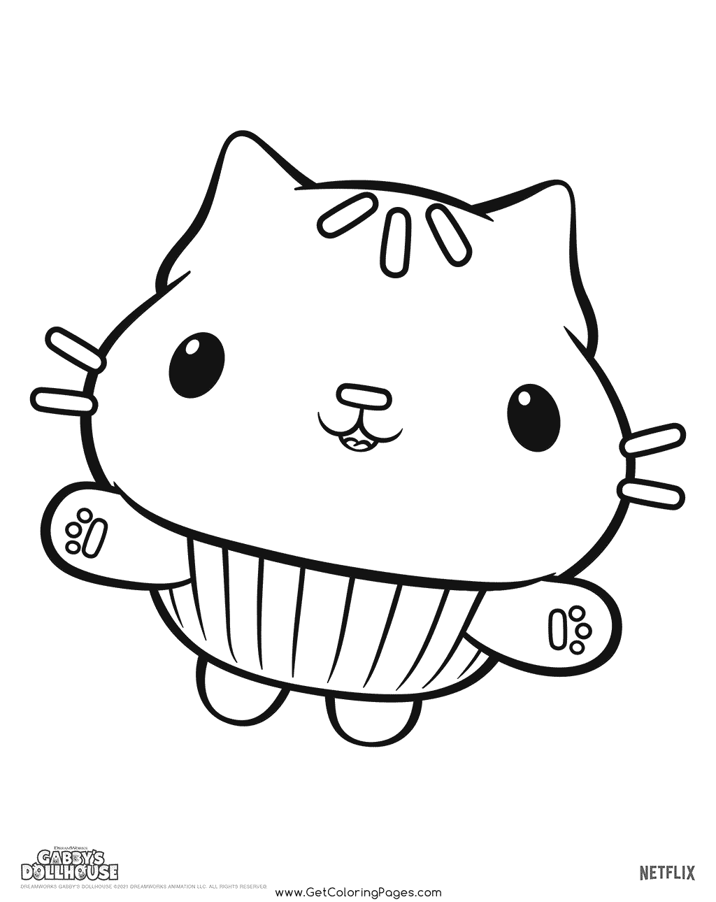 Cakey Cat Coloring Page - Get Coloring ...