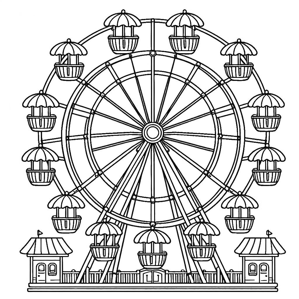 Ferris Wheel in Theme Park 