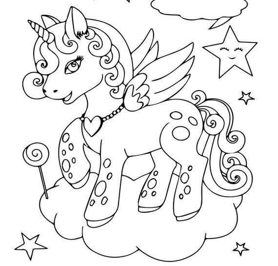 50 Pages Printable Unicorn Coloring Pages PDF - Etsy | Unicorn coloring  pages, Coloring book pages, Coloring pages
