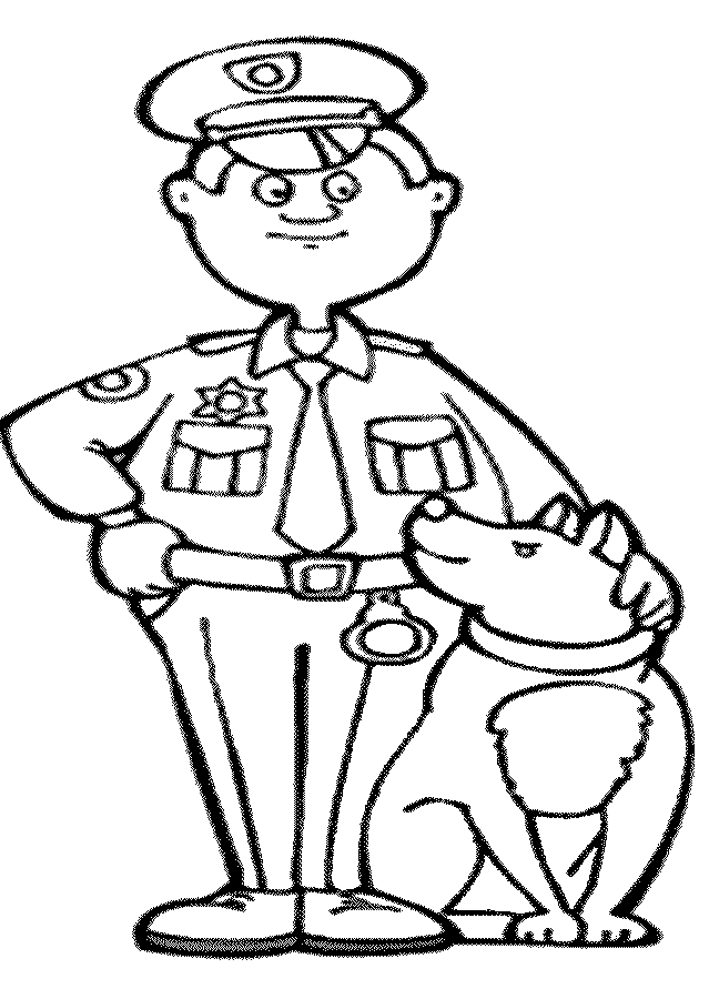 Police Dog - Coloring Pages for Kids and for Adults