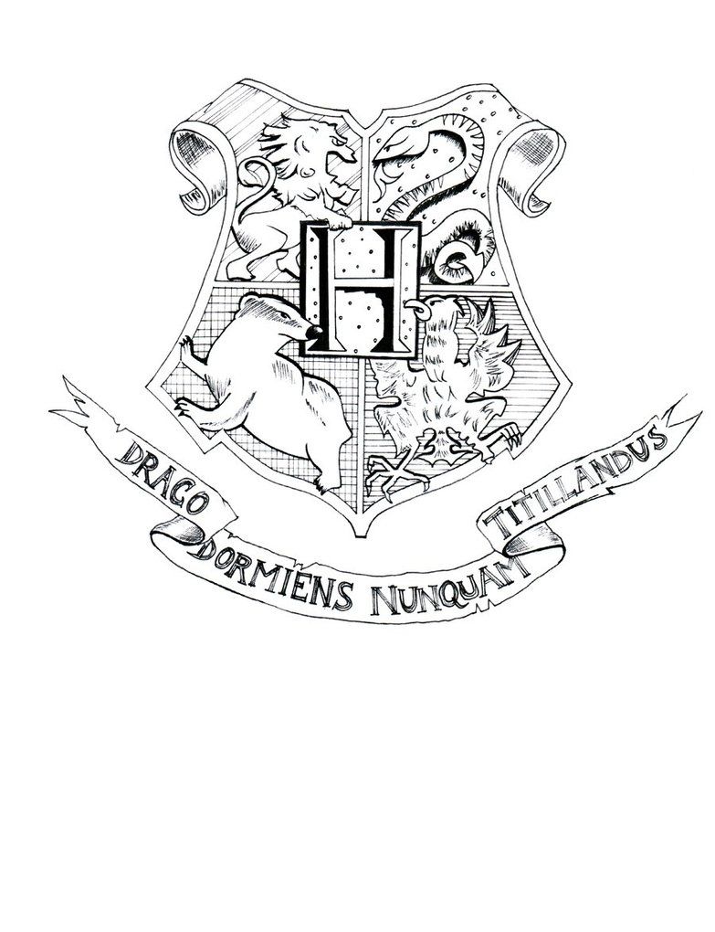 Hogwarts Crest Coloring Page Related Keywords & Suggestions ...