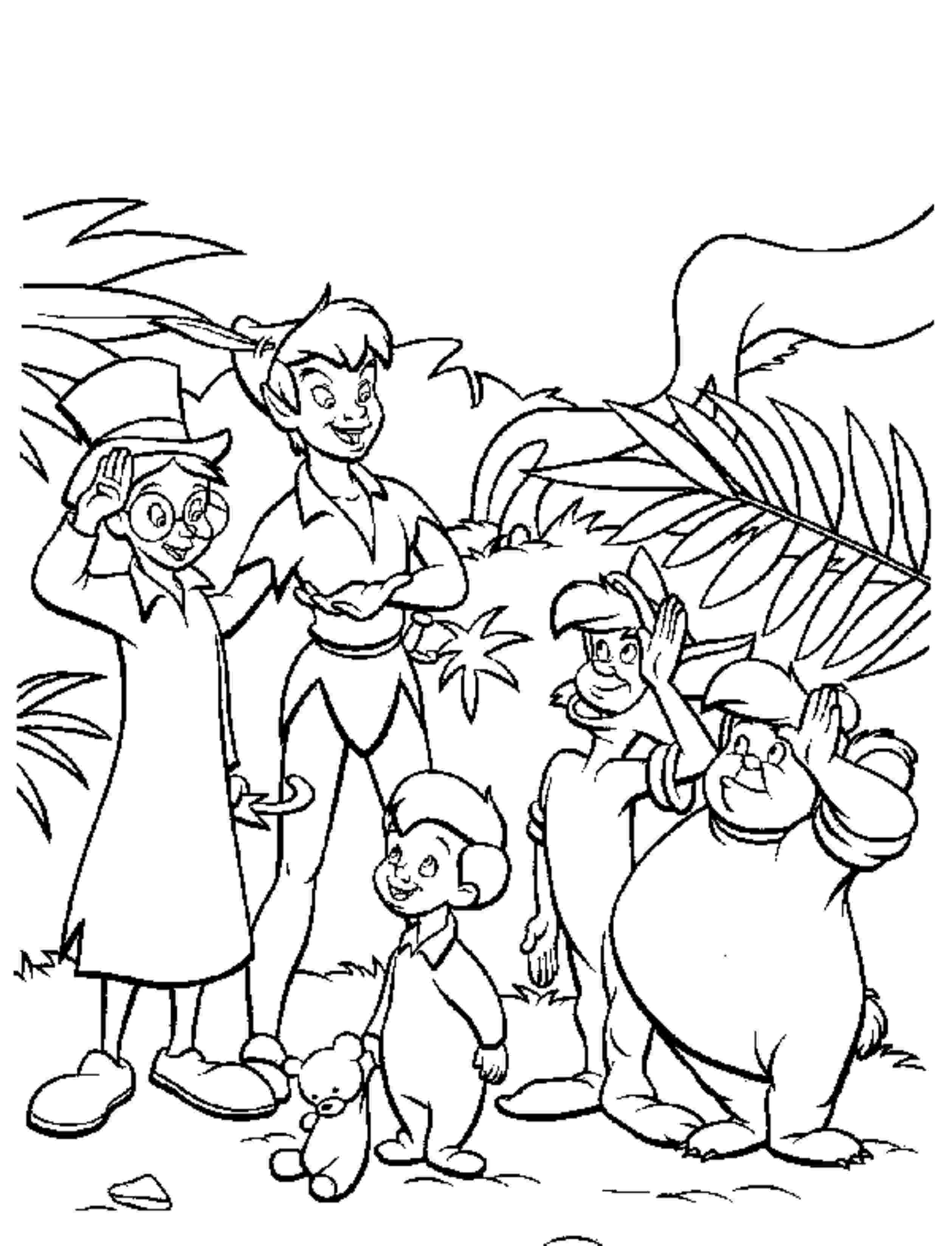 Peter Pan Flying Coloring Pages - Printable Kids Colouring Pages