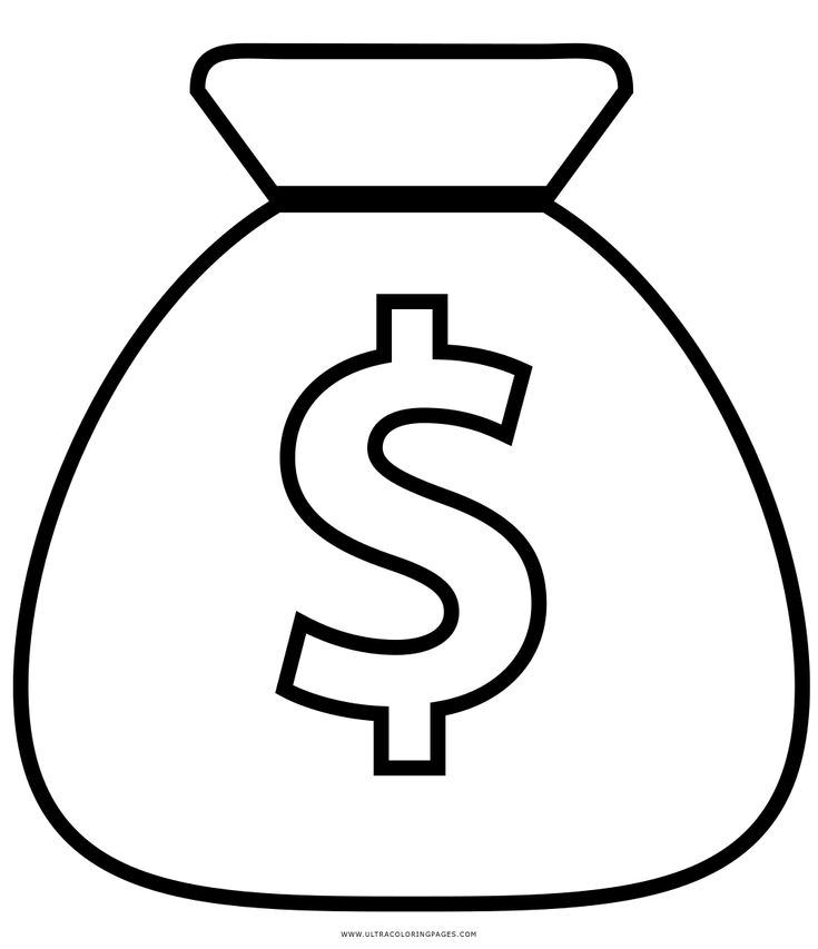 Money Bag Coloring Page - Ultra Coloring Pages | Money bag, Coloring pages,  Color