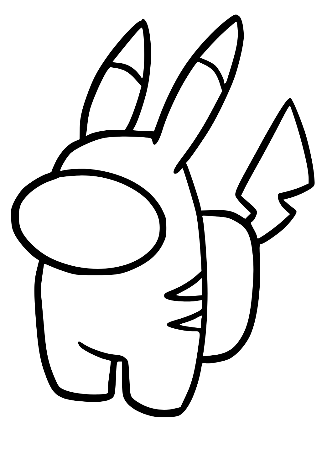Free Printable Among Us Pikachu Coloring Page, Sheet and Picture for Adults  and Kids (Girls and Boys) - Babeled.com