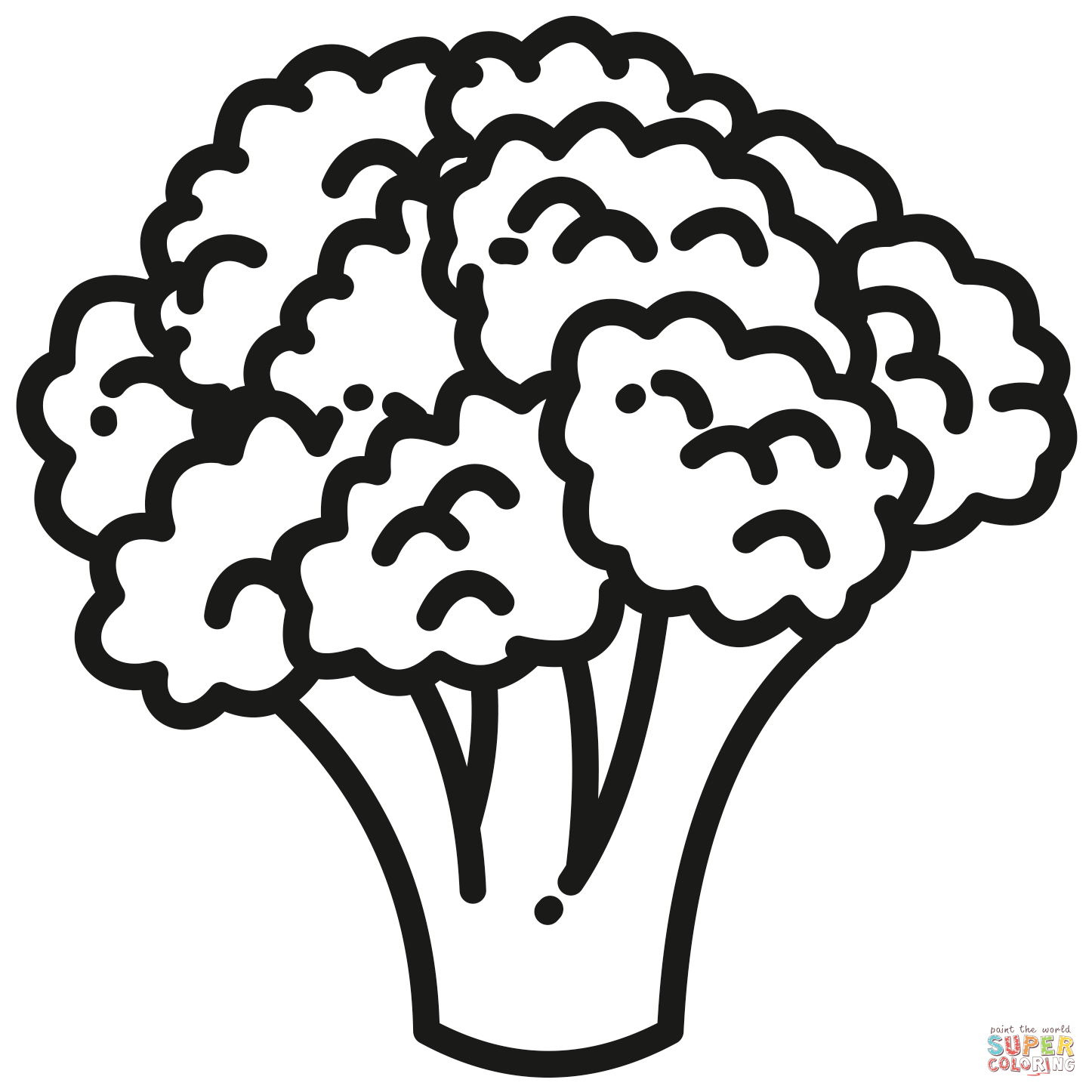 Cauliflower coloring page | Free Printable Coloring Pages