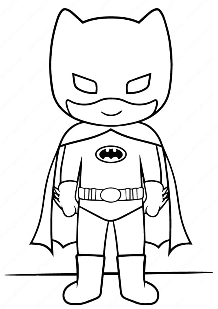 Little Batman Coloring Page - Free Printable Coloring Pages for Kids