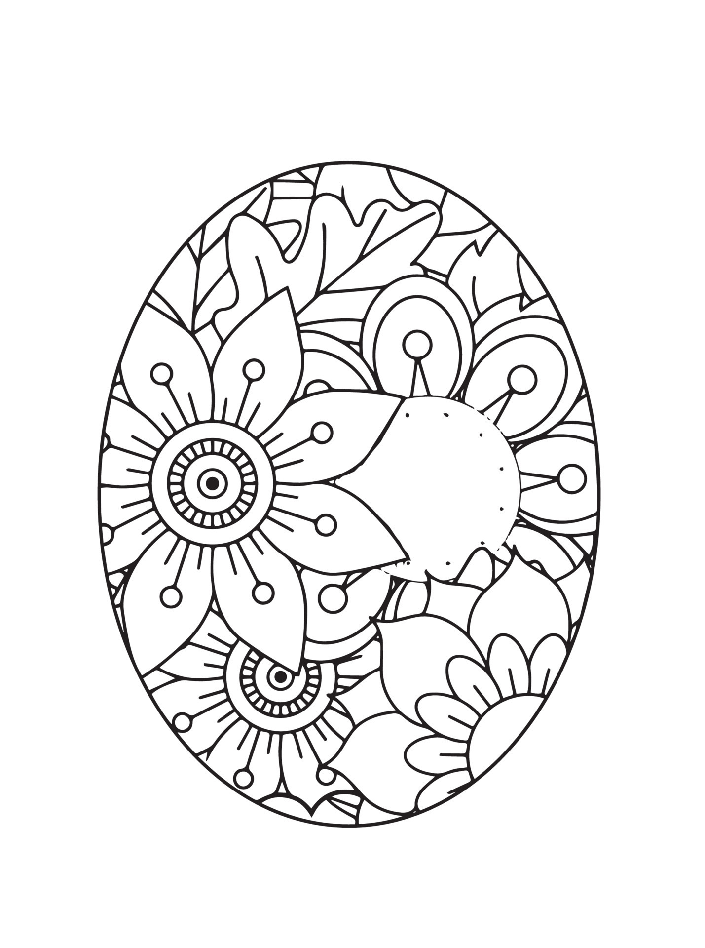 Easter egg mandala Coloring Pages 18951069 Vector Art at Vecteezy