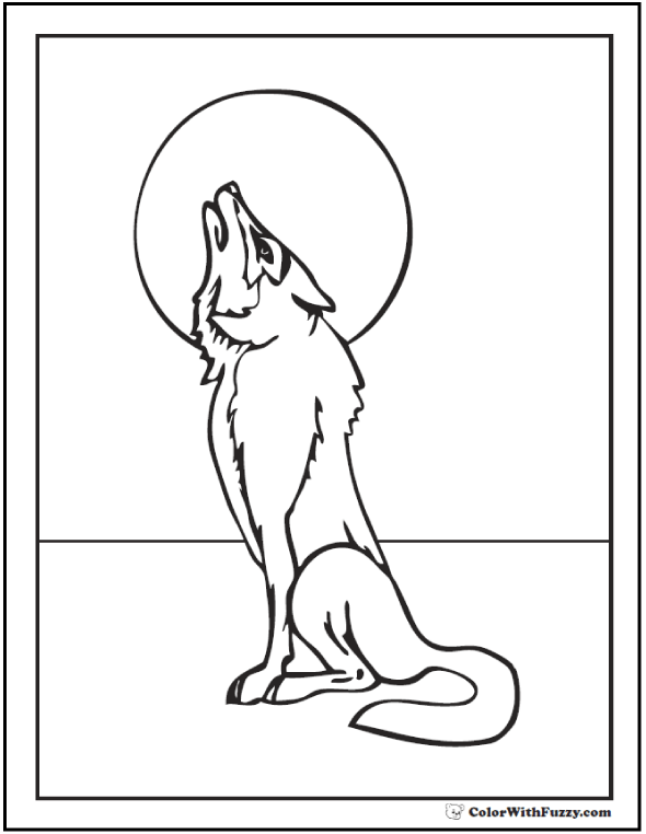 Wolf Coloring Pages: Print And Customize